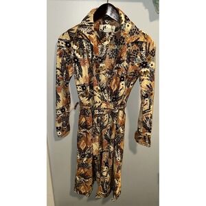 70s JT Dress Co‎ by Jody of California Polyester Midi Dress Floral Wrap Boho VTG